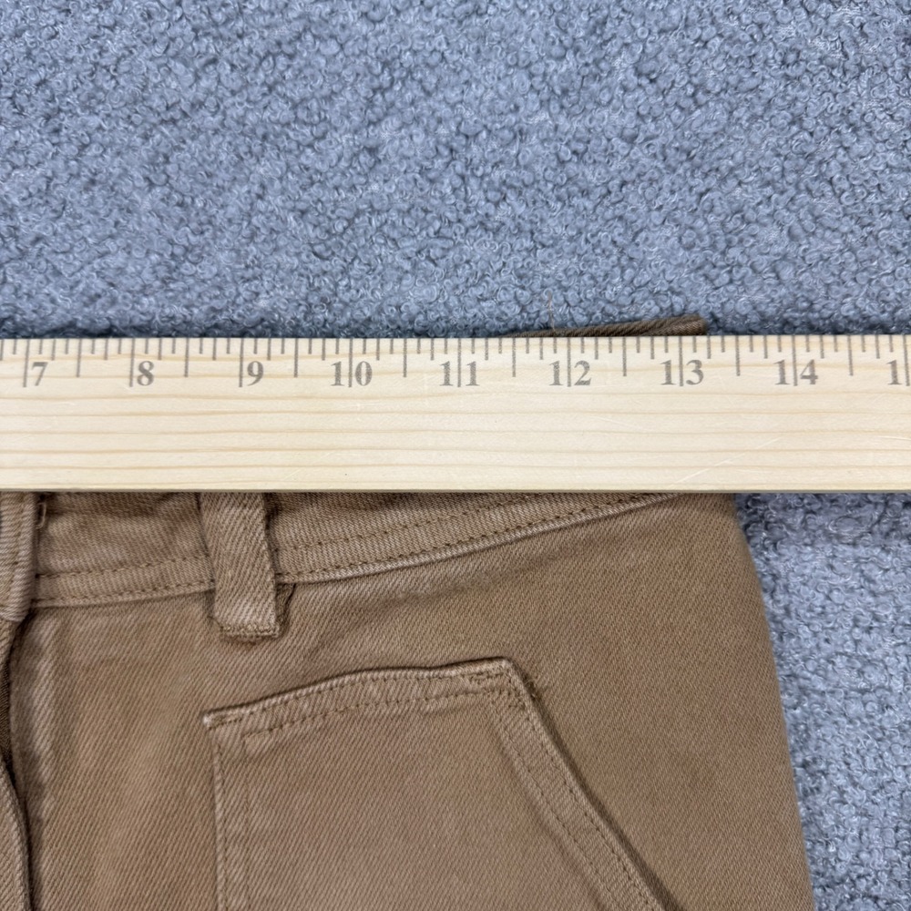 Wilfred Free Baggy Pants Women's 4 Brown Canvas Straight Leg High Rise Utiltiy - Picture 3 of 11